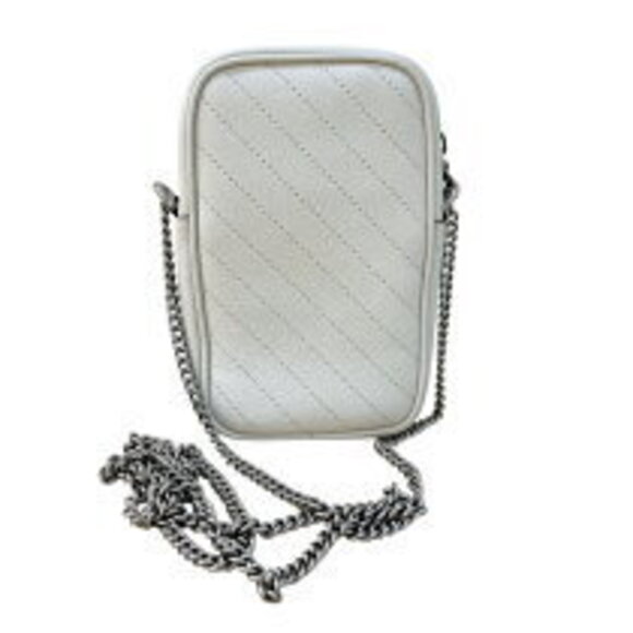 Gucci Blondie Chain Shoulder Bag Ivory White Silver Leather - Picture 3 of 11